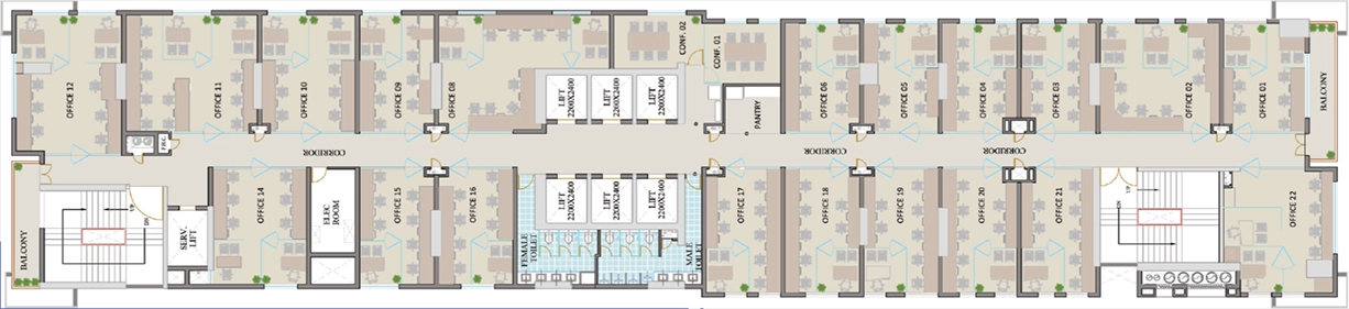 Ace The Nest Studio Apartment Layout Plan